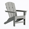 Fauteuil de jardin 79 x 83 x 98 cm gris en plastique style Adirondack