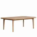 Table de salle à manger 180 x 90 x 75 cm en bois marron style contemporain