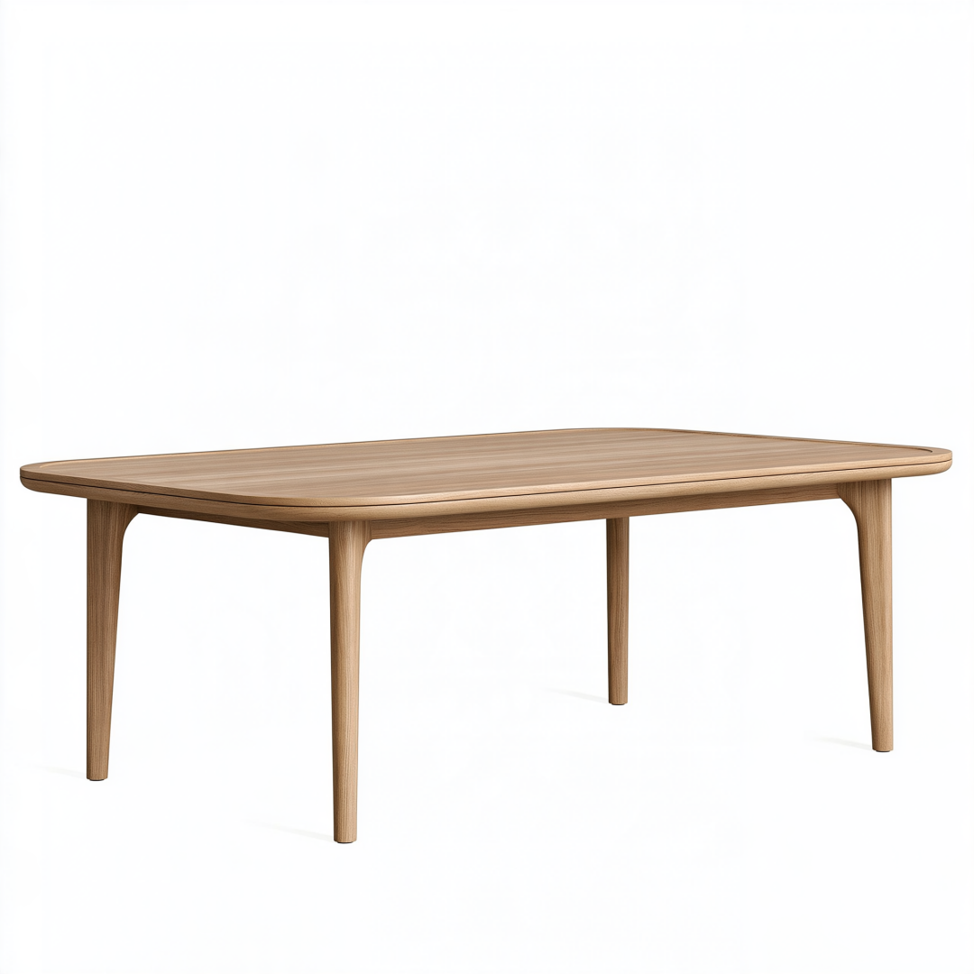 Table de salle à manger 180 x 90 x 75 cm en bois marron style contemporain
